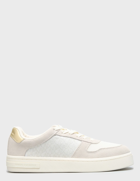 женские бежевые текстильные Кеды Armani Exchange XW002783AF25162-MZ128 - фото-5