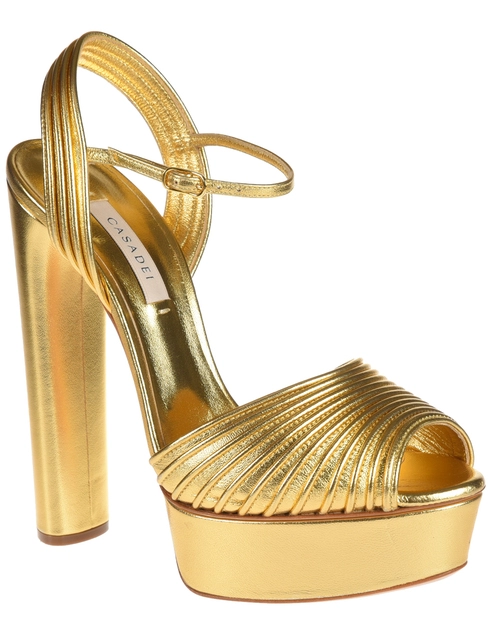 золотые Босоножки Casadei CAS9861_gold