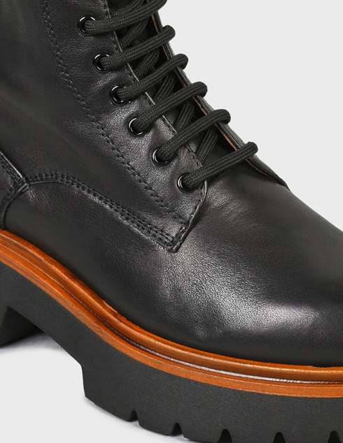 женские черные кожаные Ботинки Repo AGR-16416-black - фото-5