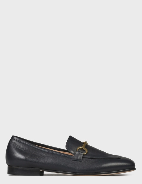 женские синие кожаные Лоферы Luca Grossi H032M_navy - фото-5