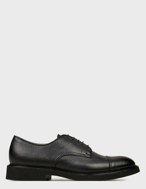 мужские черные кожаные Дерби Doucal'S 3095-black - фото-5