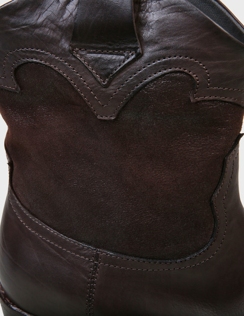 женские коричневые кожаные Полусапоги Fru.It 6448-black - фото-5
