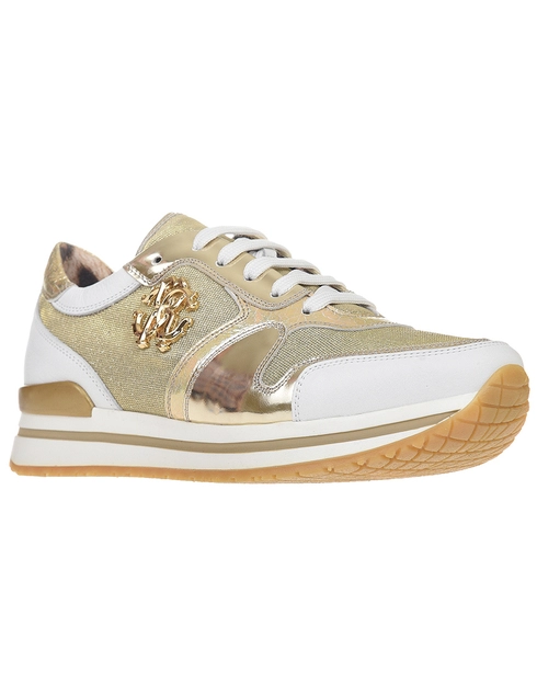 золотые Кроссовки Roberto Cavalli 53464-КR-gold