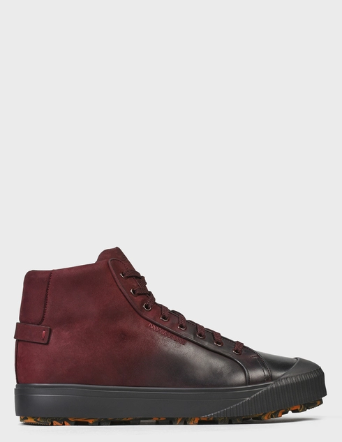 мужские бордовые Кеды Santoni SMBCO21424NEAPNKLB66-bordo - фото-6