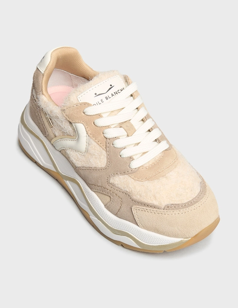 бежевые Кроссовки Voile Blanche 9018-NB-fango-wool-mix_beige