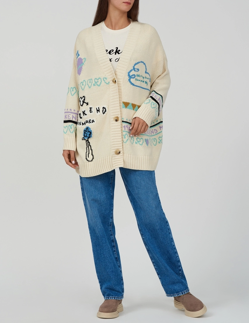 Кардиган Weekend Max Mara ACACIA_beige_206087 (Молочный) в
