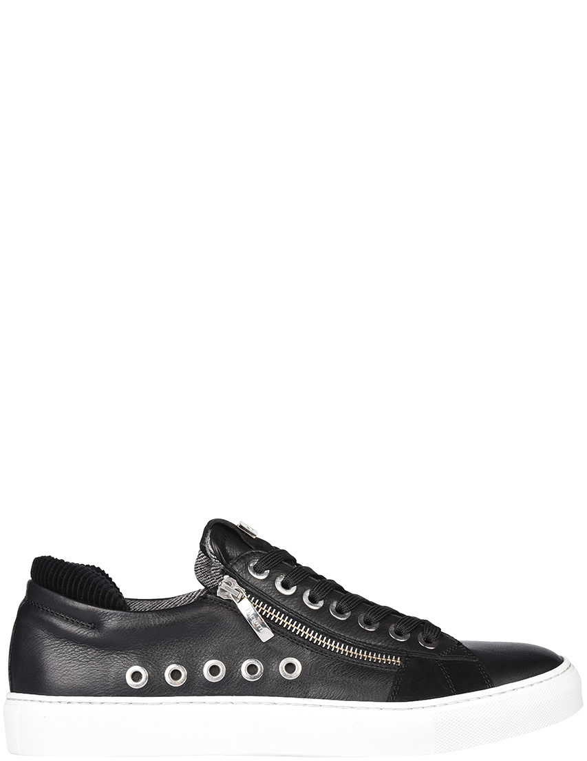 мужские черные Кеды 4US Cesare Paciotti AGR-682-black - фото-2