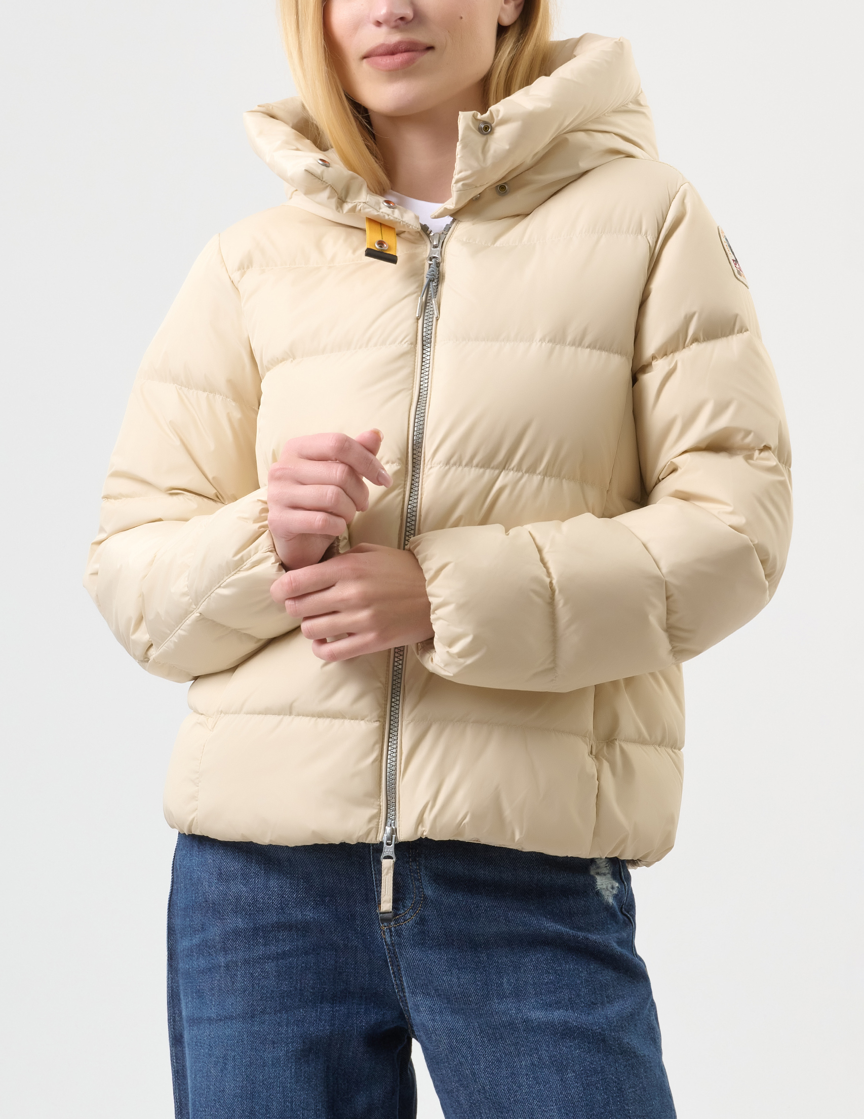 

Пуховик, Бежевый;молочный