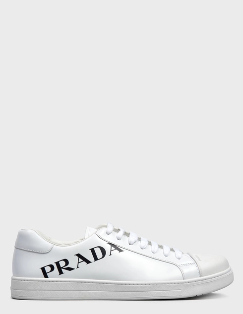 мужские белые кожаные Кеды Prada 4E35431-Bianco_white - фото-5