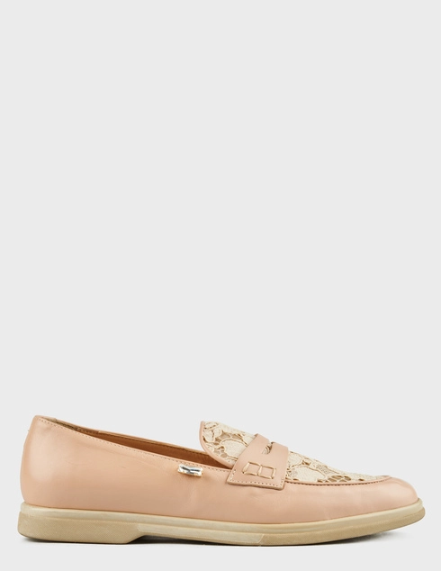 женские бежевые кожаные Лоферы Baldinini AGR-D2e152_beige - фото-5