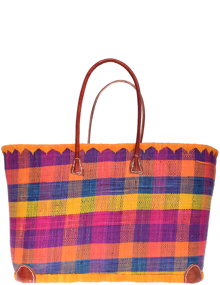 Женская пляжная сумка LE COMPTOIR DE LA PLAGE Madras-GM-Safran-016