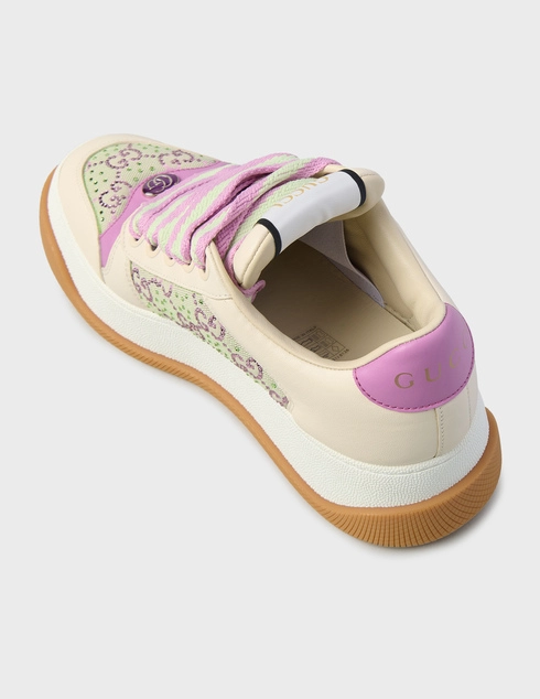 женские бежевые Кеды Gucci GG1404SCREN_beige - фото-2