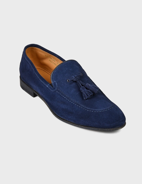 синие Лоферы Giulio Moretti 9516З-blue