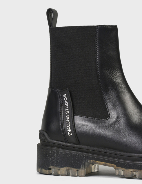 женские черные кожаные Ботинки Evaluna A102-black - фото-5