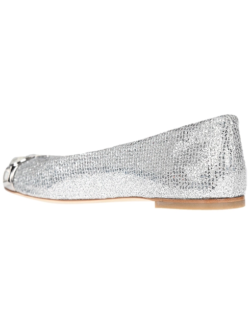 женские серебряные Балетки Casadei 084_silver - фото-2