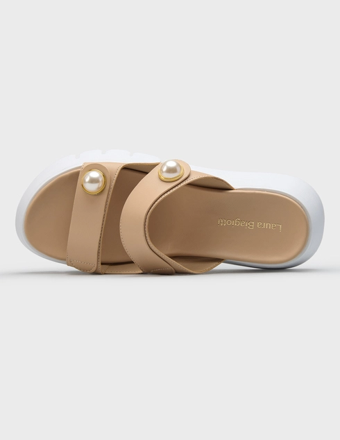 бежевые женские Шлепанцы Laura Biagiotti 9771-tortora_beige 6820 грн