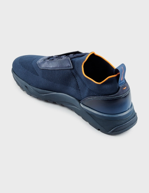 мужские синие Кроссовки Santoni 21601_blue - фото-2