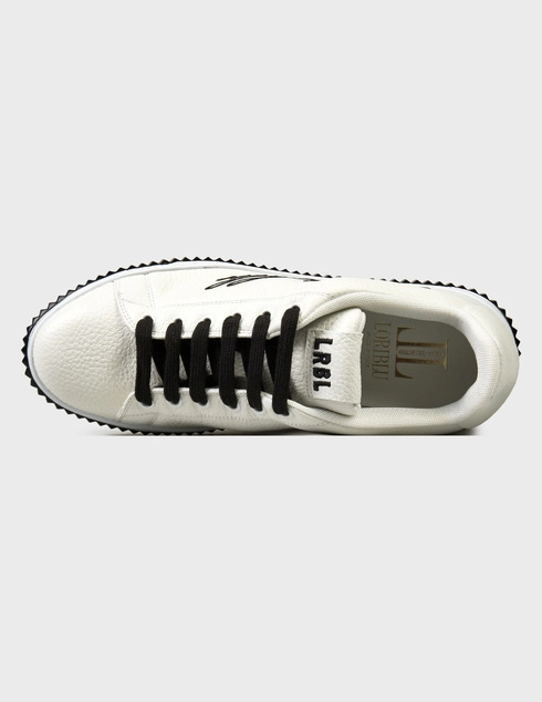 женские белые кожаные Кеды Loriblu 2ESOUA9700-WHITE-BLACK - фото-5