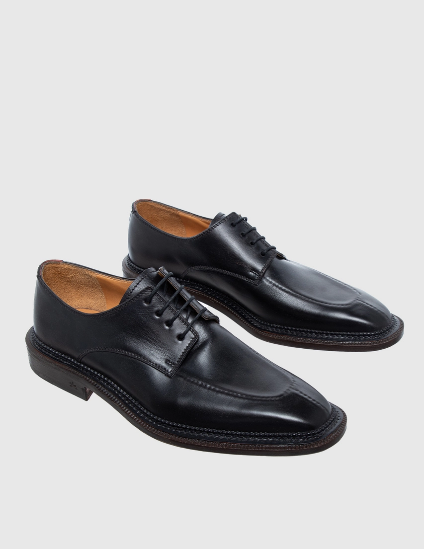 靴 TANINO CRISCI Vintage TANINO CRISCI Burgundy Cordovan Leather Low Heel Bow