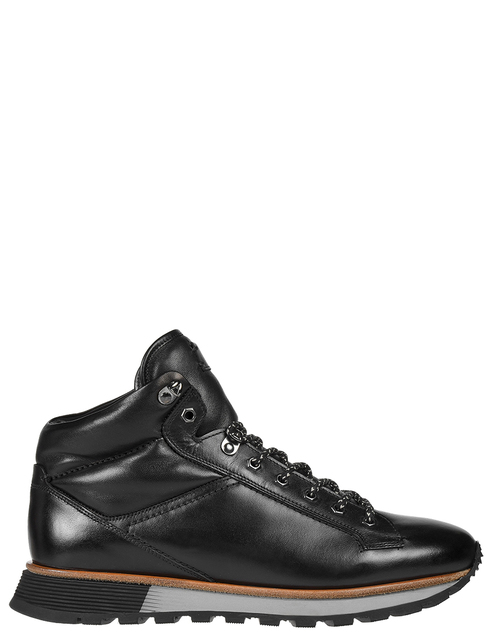 мужские черные кожаные Кроссовки Fabi 9651BM_black - фото-5