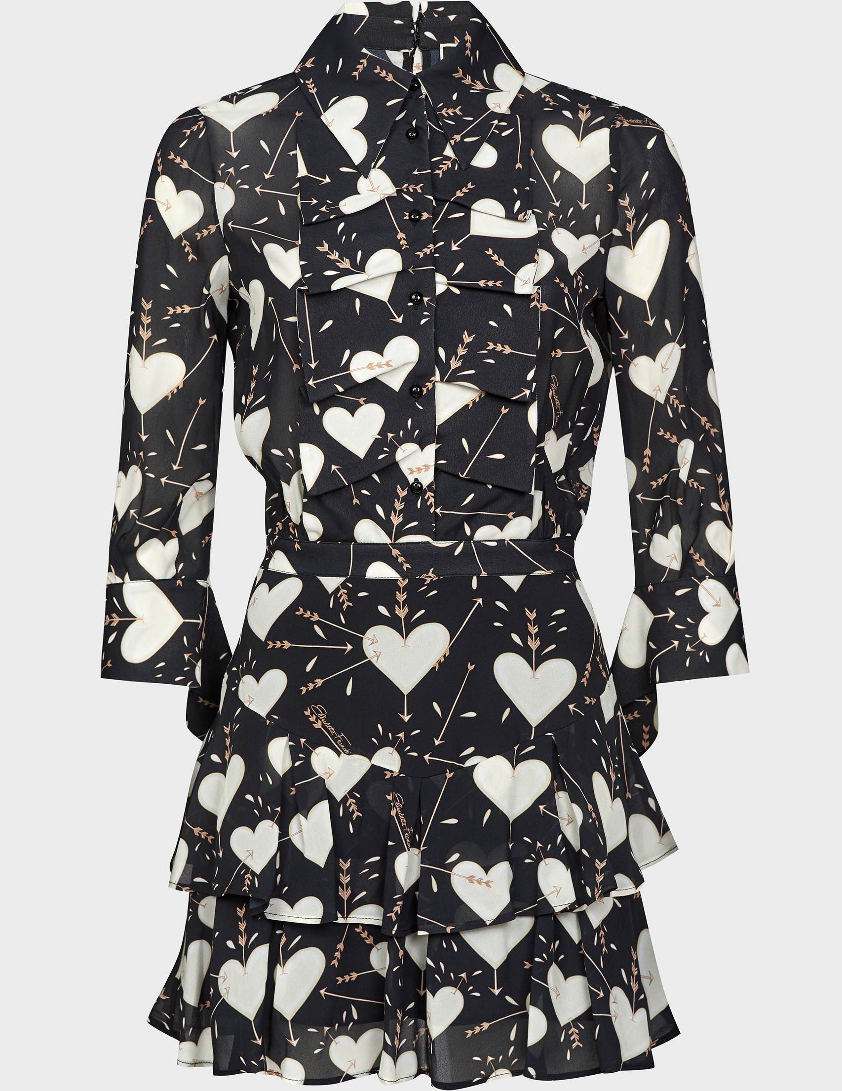 

Платье, Многоцветный;черный;принт