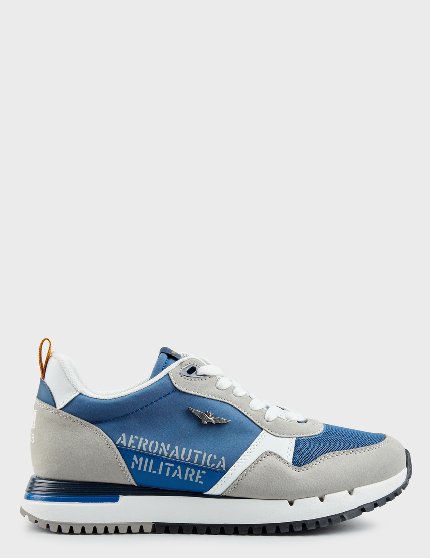 мужские серые текстильные Кроссовки Aeronautica Militare 3544_gray - фото-5