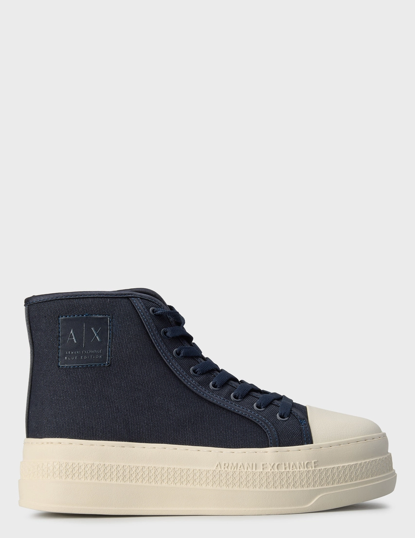 まな　（感謝）/5 Кеды Armani Exchange XW001169AF14599-MB005_blue_228277 (Темно