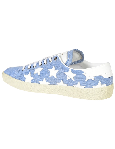 мужские голубые Кеды Saint Laurent Paris 458868-4546_blue - фото-2