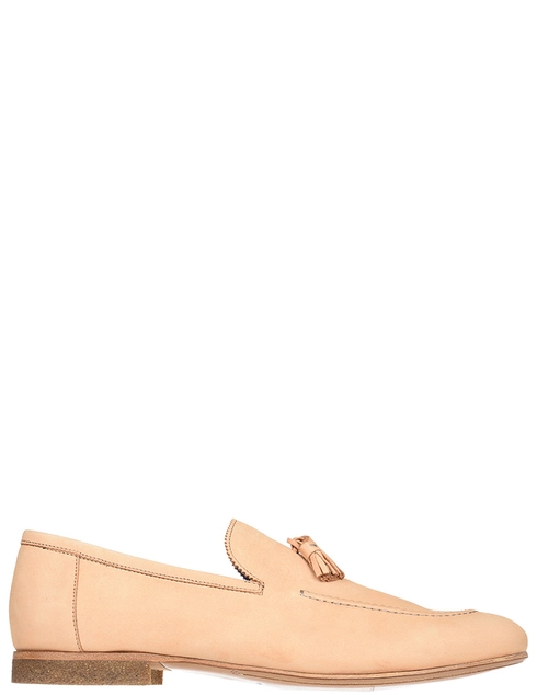 мужские бежевые кожаные Лоферы Alberto Guardiani S76028S_beige - фото-5