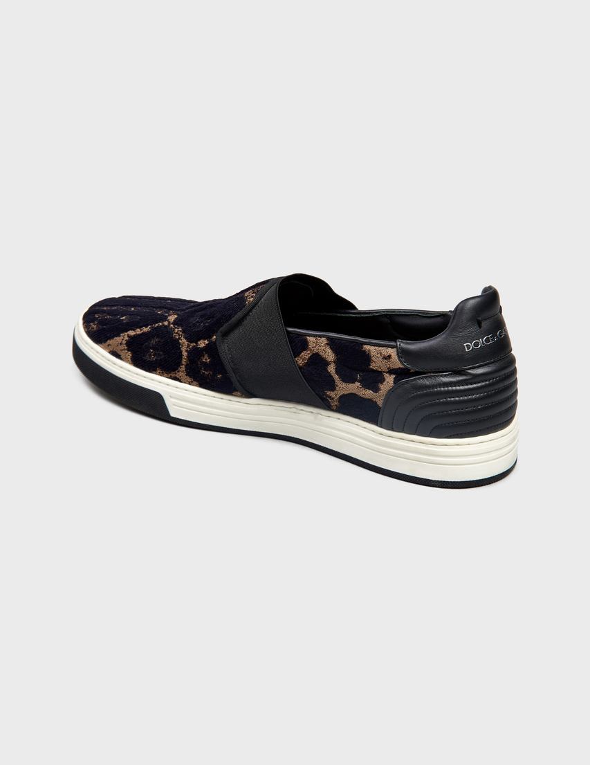 мужские принт Слипоны Dolce & Gabbana CS1514-Leopard_print - фото-2