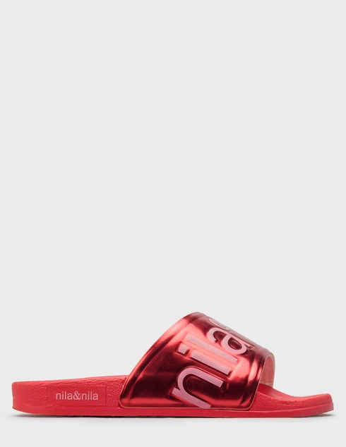 женские красные резиновые Шлепанцы Nila & Nila 1605_red1 - фото-5