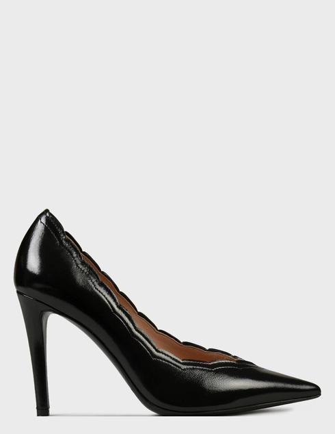 женские черные кожаные Туфли Emporio Armani 436-00002_black - фото-5