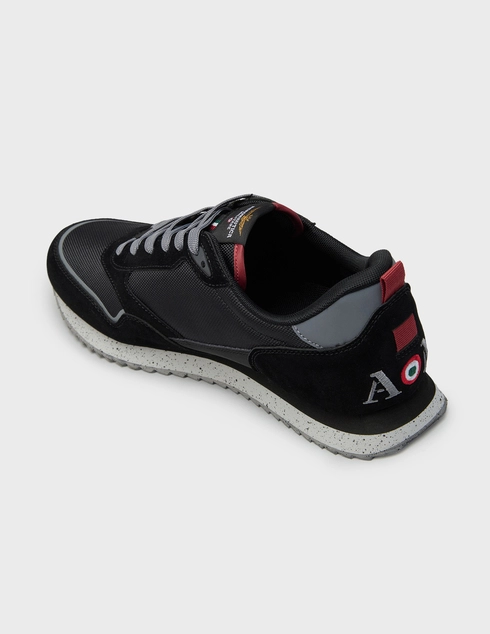 мужские черные Кроссовки Aeronautica Militare 3545_black - фото-2