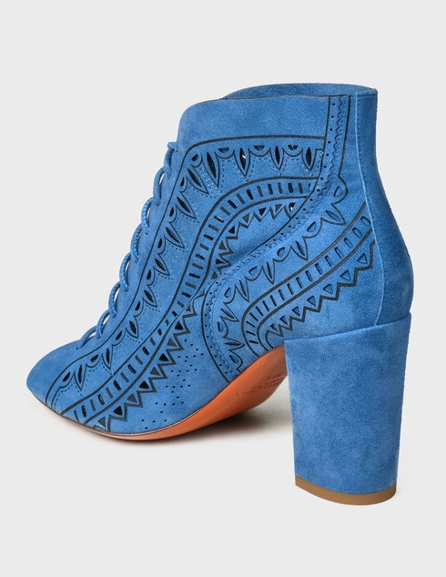 женские голубые Ботильоны Santoni WDZT57108HA2SLCPU34-blue - фото-2
