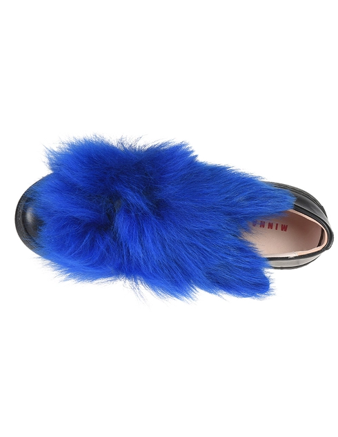 черные женские Слипоны Minna Parikka FLUFFY-BLUE-BLACK_black 6635 грн