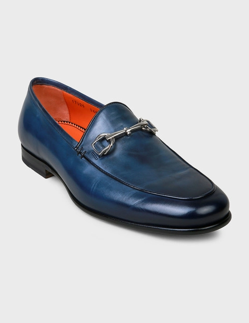 синие Лоферы Santoni Sant-SS20-MCHR17025LA3ESPRU46-blue