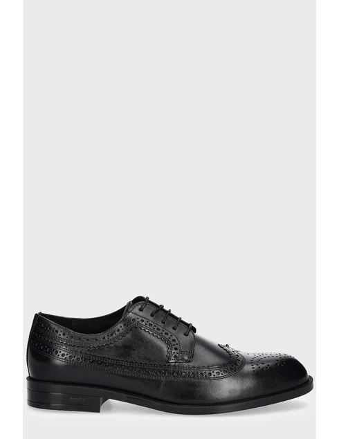 мужские черные кожаные Броги Boss HUGO_BOSS_9948 - фото-5