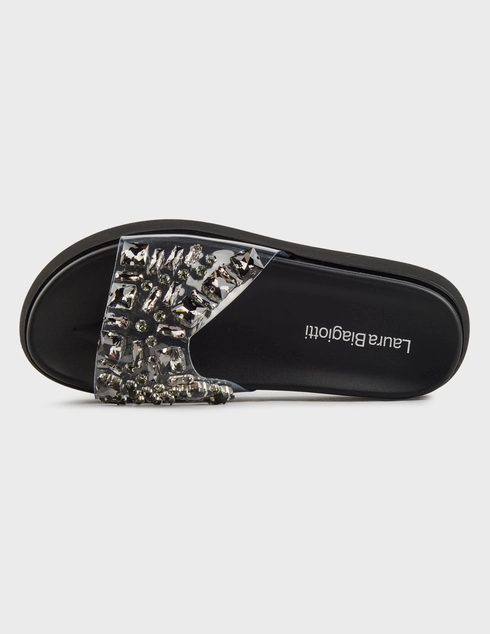 черные женские Шлепанцы Laura Biagiotti 9108-sil-strass_black 6540 грн