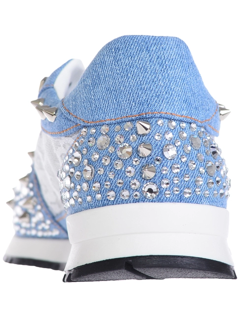 голубые Кроссовки Philipp Plein 0179_blue