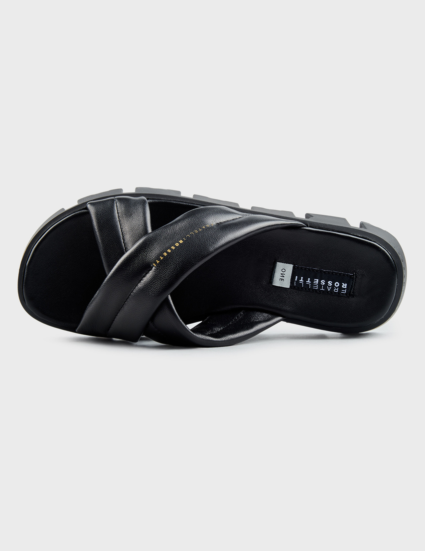 черные женские Шлепанцы Fratelli Rossetti 76895_black 13442 грн