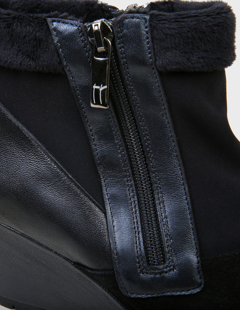 женские черные кожаные Ботинки Thierry Rabotin 2181-black - фото-5