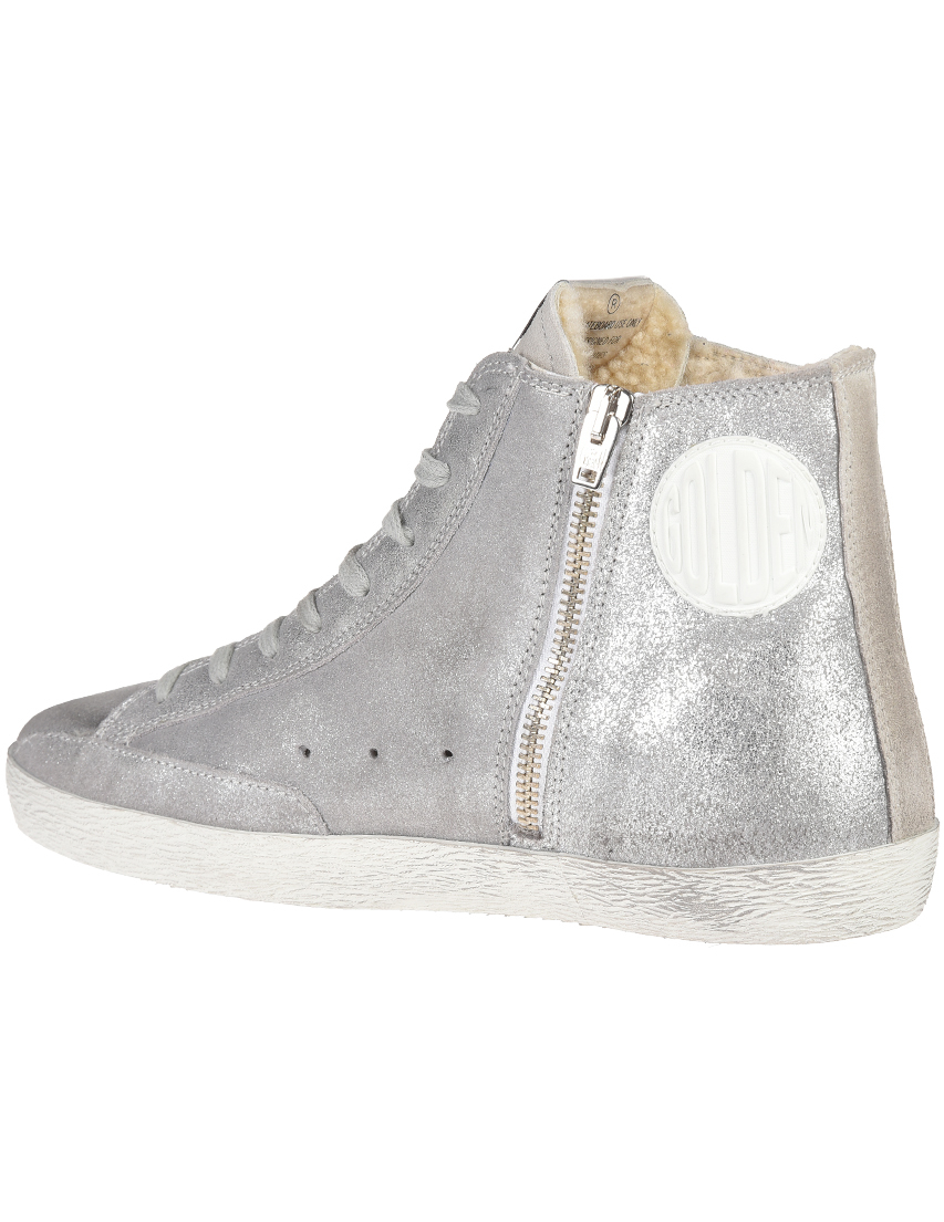 женские серебряные Кеды Golden Goose Deluxe Brand G33WS-591-B52_silver - фото-2