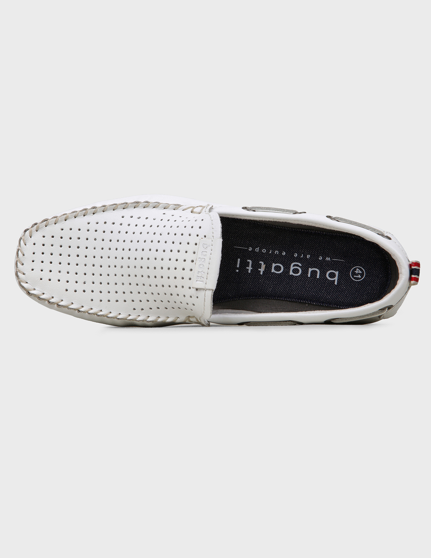белые мужские Мокасины Bugatti 321-704631000-white 2205 грн