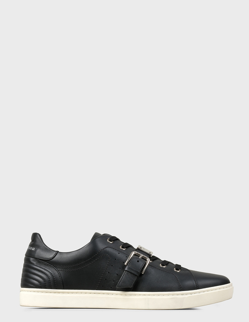 мужские черные кожаные Кеды Dolce & Gabbana DG04-23-03-19-black - фото-5