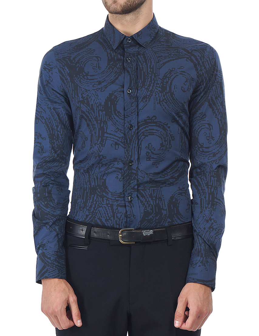 Мужская рубашка BIKKEMBERGS 009-00-0022_blue