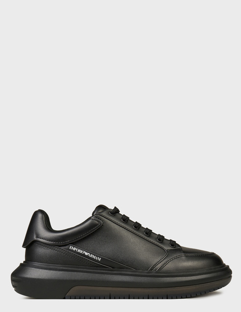 мужские черные кожаные Кеды Emporio Armani AGR-X4X633XM964-K001 - фото-5