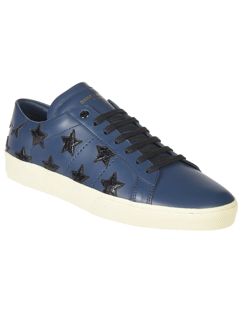 синие Кеды Saint Laurent Paris 458866-1041_blue