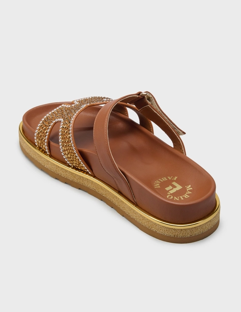 женские коричневые Шлепанцы Marino Fabiani 8164_brown - фото-2