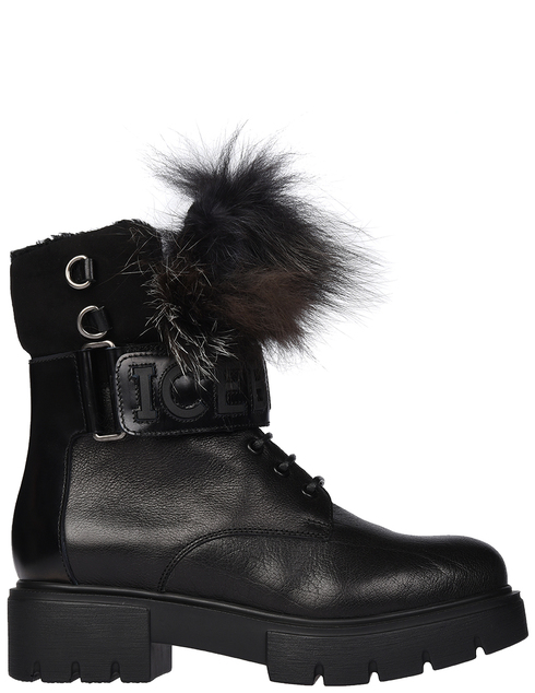 женские черные кожаные Ботинки Iceberg 1110A_black - фото-5