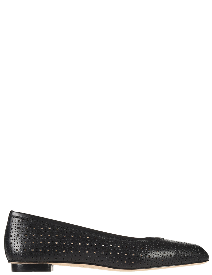женские черные кожаные Балетки Fratelli Rossetti S66587_black - фото-5